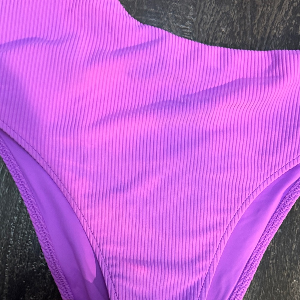 Frankie's Bikinis Purple Cutout Bikini - Picture 2 of 6